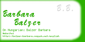 barbara balzer business card